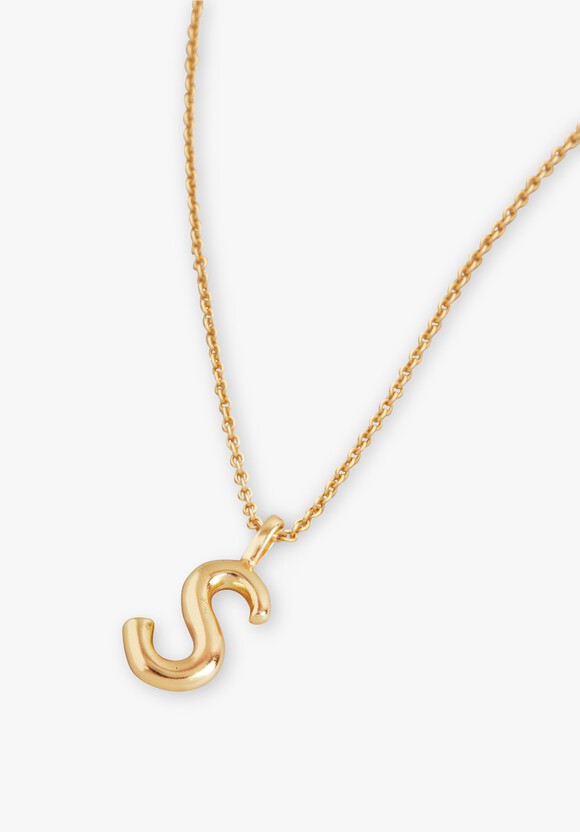 Gaia Letter Pendant Necklace