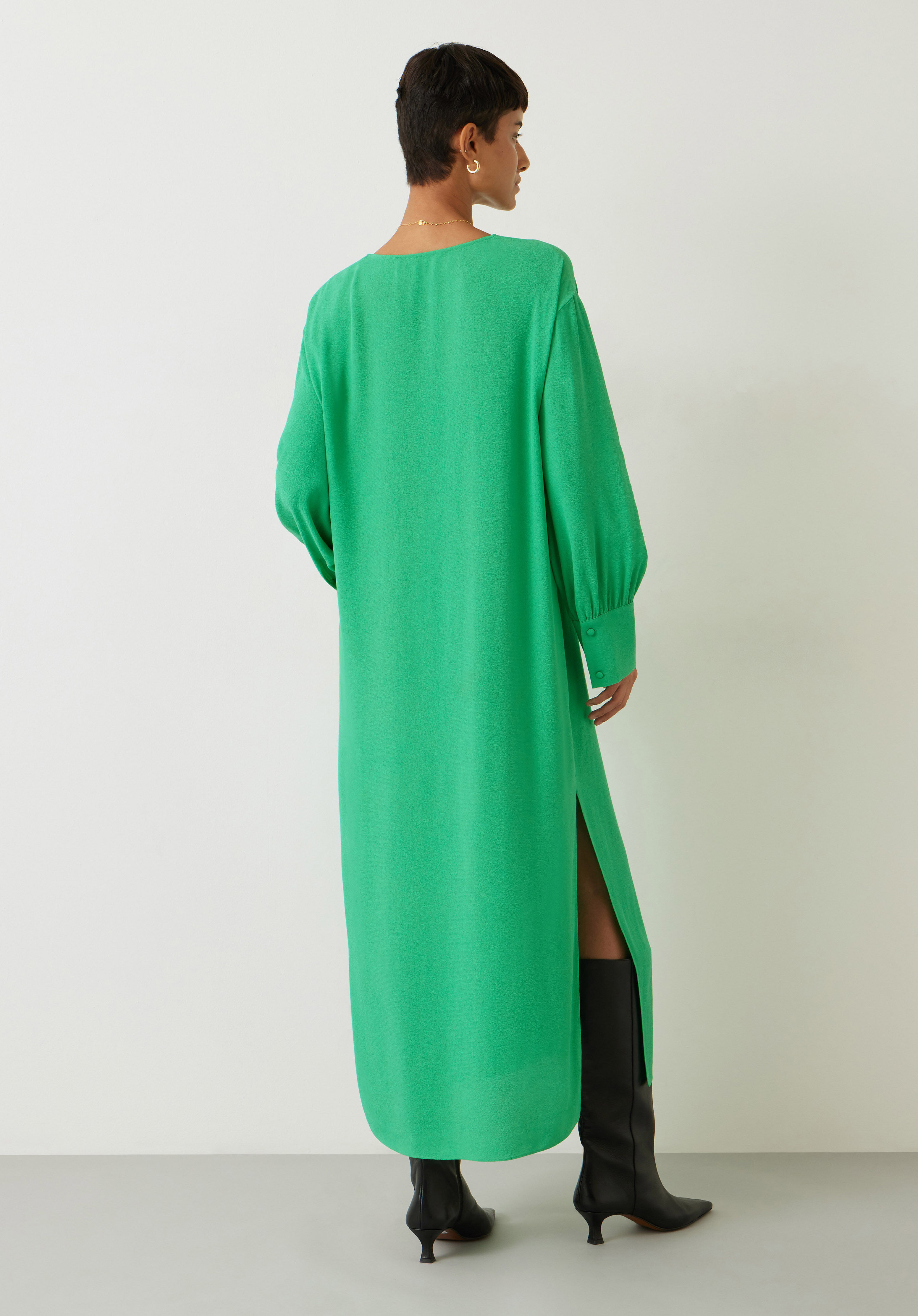 Green v neck shop maxi dress