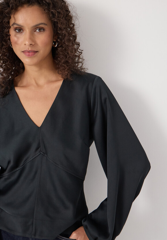 Grace Satin Long Sleeve Top