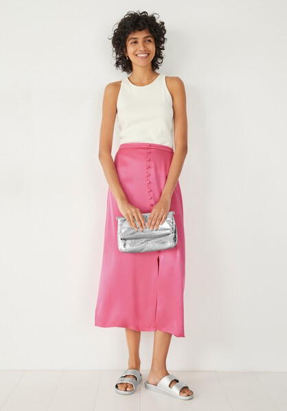 Marisa Satin Midi Skirt 