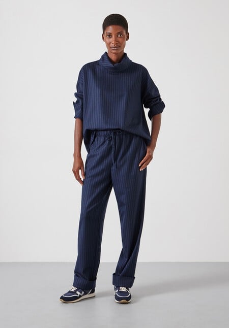 Pinstripe Wool Blend Top