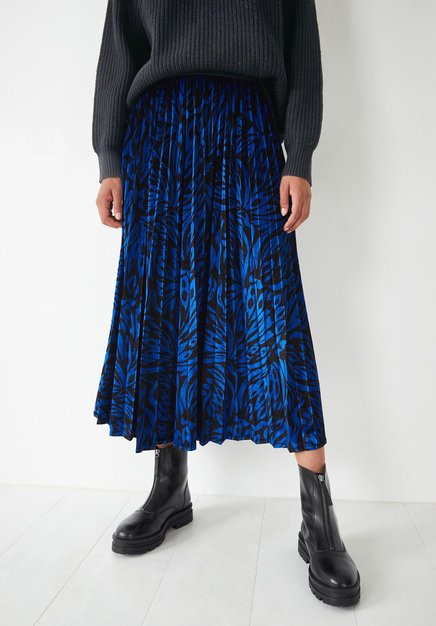 Black frill neck jumper on sale