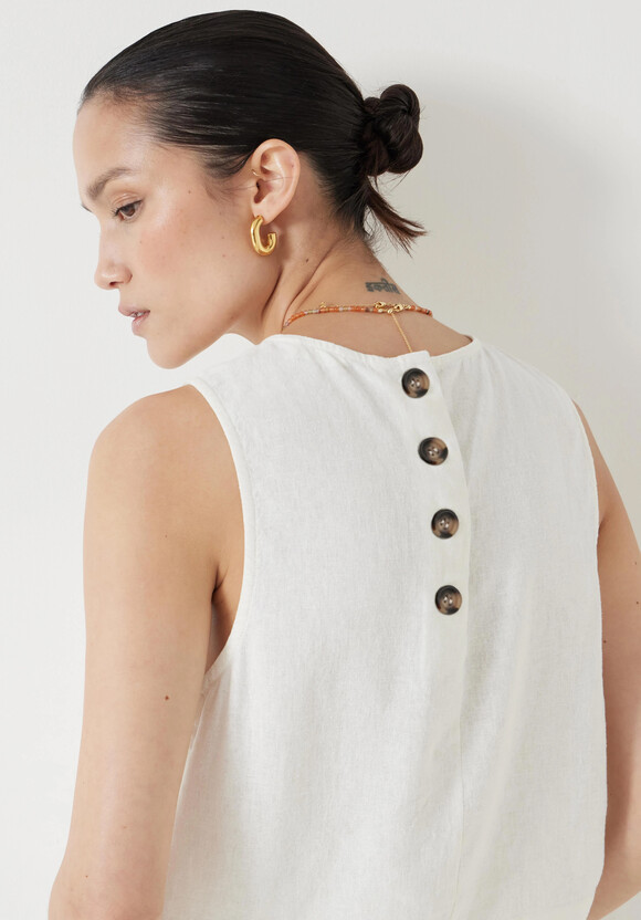 Vera Linen Blend Shell Top