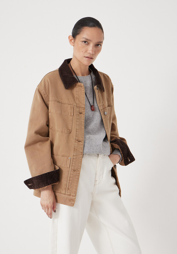Cord Collar Barn Jacket