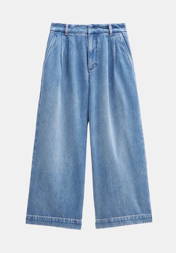 Lya Denim Pleated Culottes