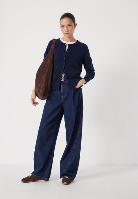 Daphne Cashmere Button Through Slim Cardigan