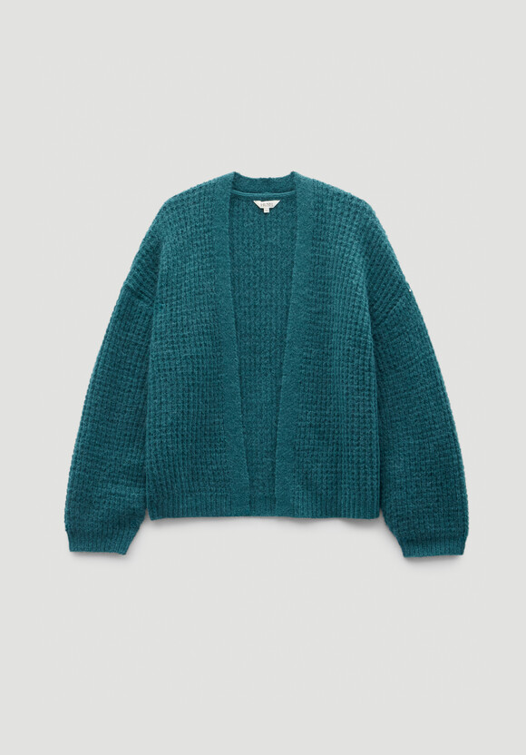 Waffle Stitch Edge to Edge Cardigan