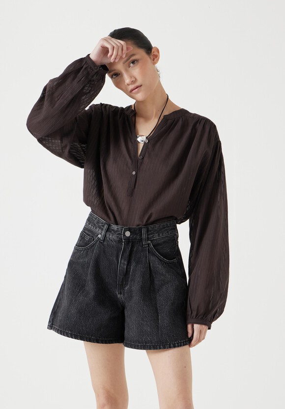 Bea Textured Stripe Blouse