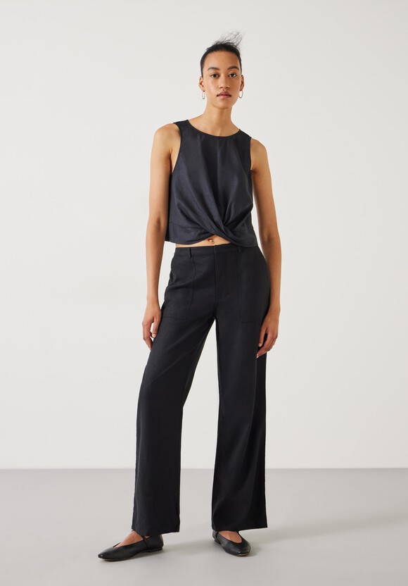 Raye Linen Straight Leg Trousers