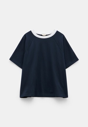 Bodie Cotton Contrast Ringer T-Shirt
