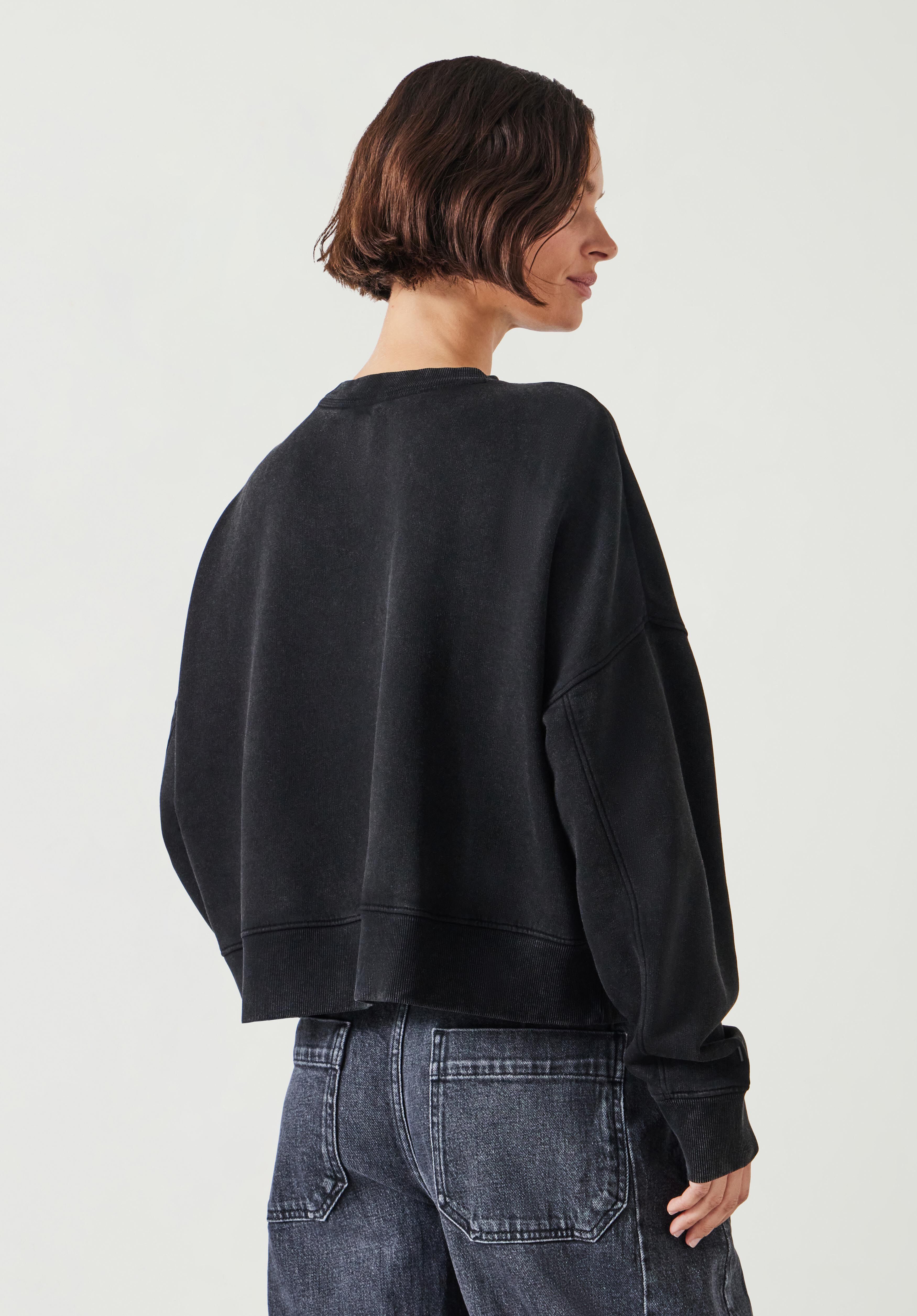 Micaela Boxy Sweatshirt | Washed Black | hush