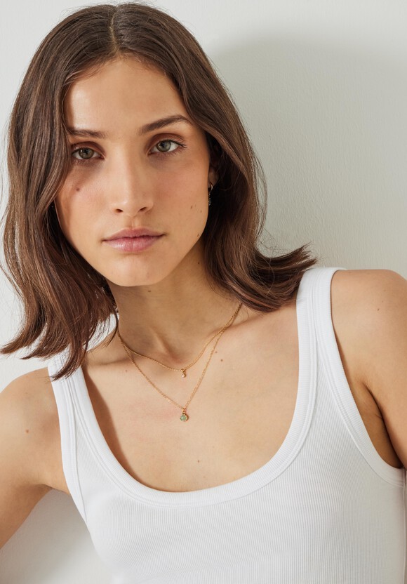 Amelie Semi Precious Teardrop Necklace