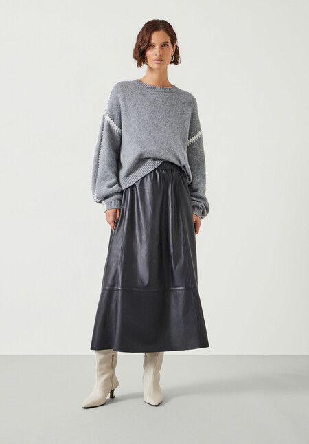 Whitney Wool Blend Stitch Detail Jumper