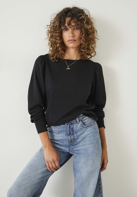 Emily Puff Sleeve Jersey Top