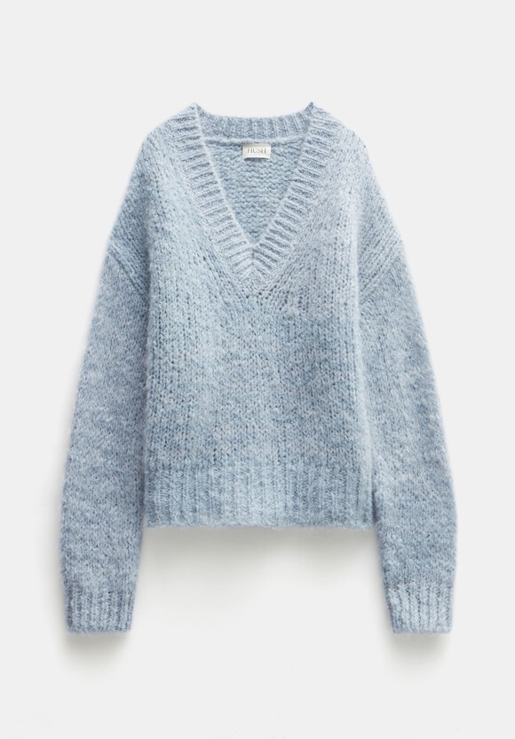 Frankie Textured V Neck Jumper