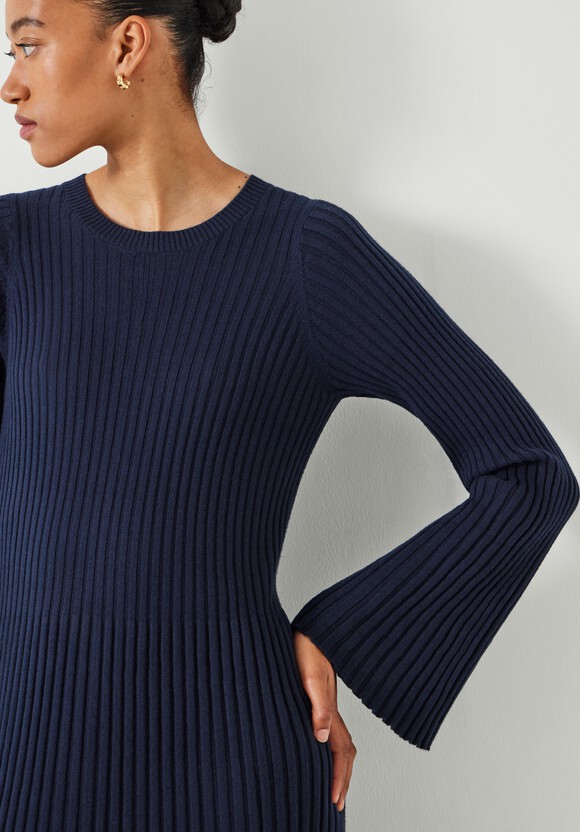 Penny Crew Neck Ribbed Knitted Dress