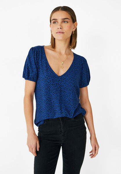 Ally Puff Sleeve Jersey Top