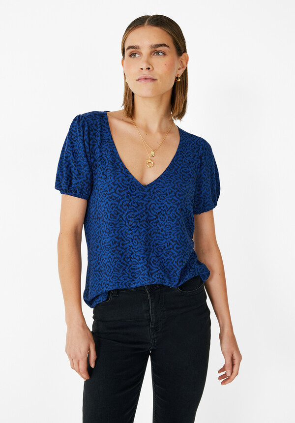 Ally Puff Sleeve Jersey Top