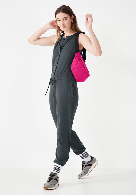 Button Through Jersey Jumpsuit