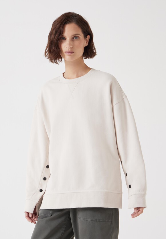 Popper Detail Sweatshirt