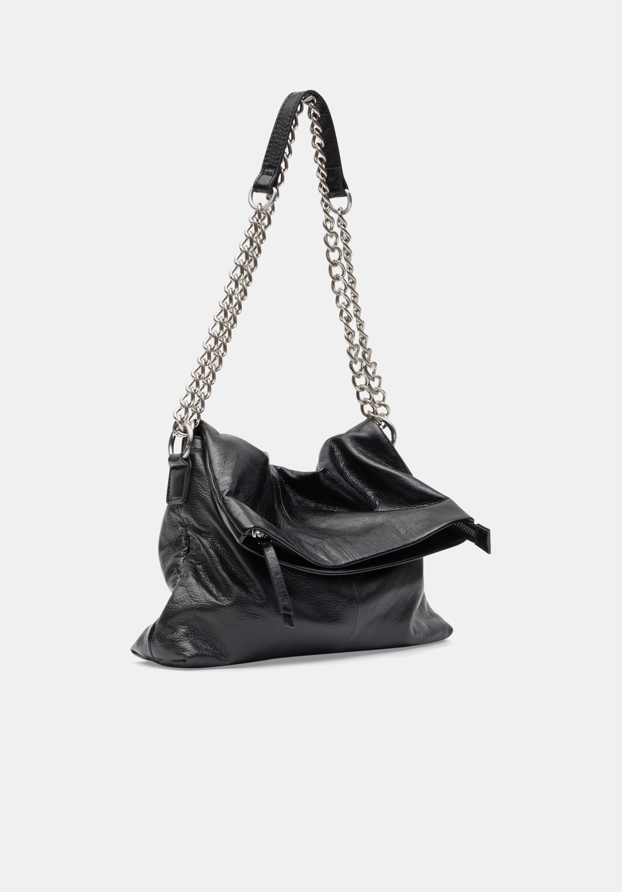 Leather chain hotsell handbag