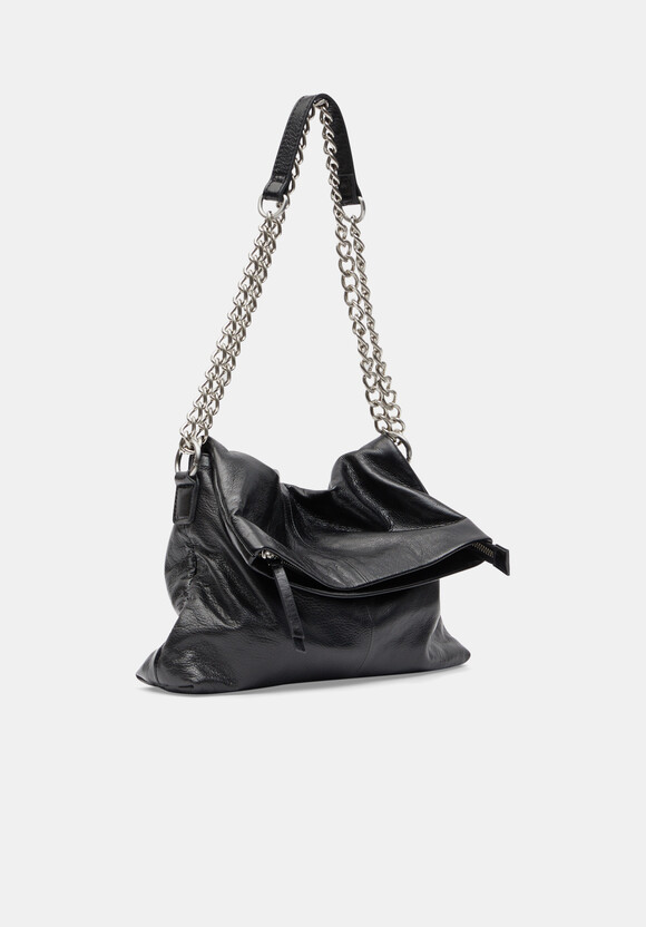 Perrie Chain Leather Crossbody Bag