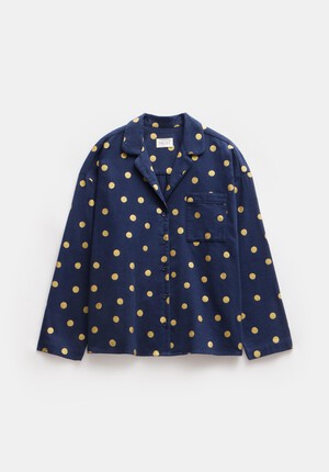 Amita Flannel Foil Polka Dot Pyjamas