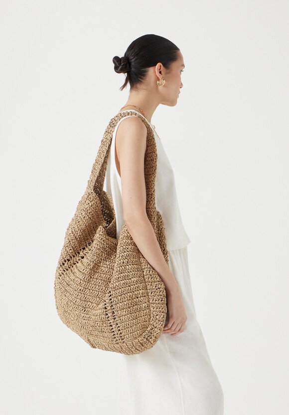 Raffia Oversized Tote Bag