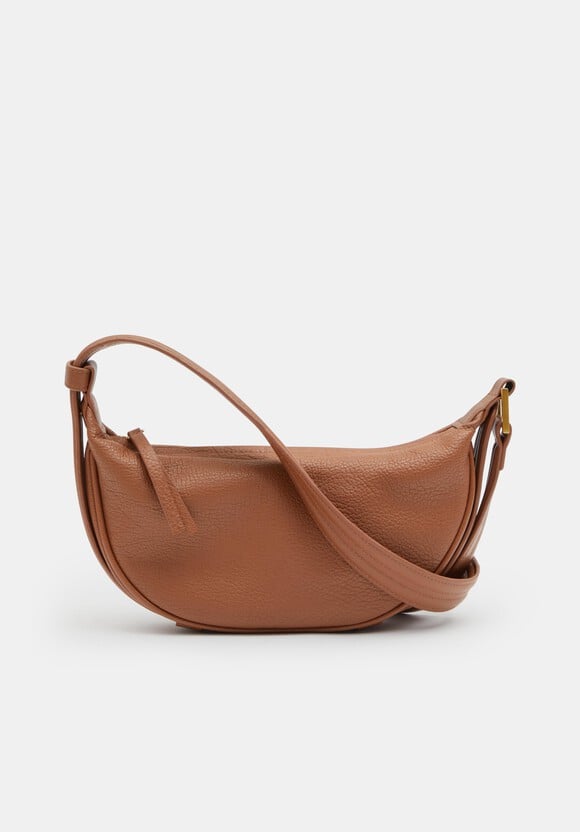Rory Crescent Leather Crossbody Bag
