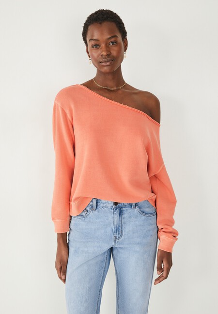 Celine Off Shoulder Sweatshirt
