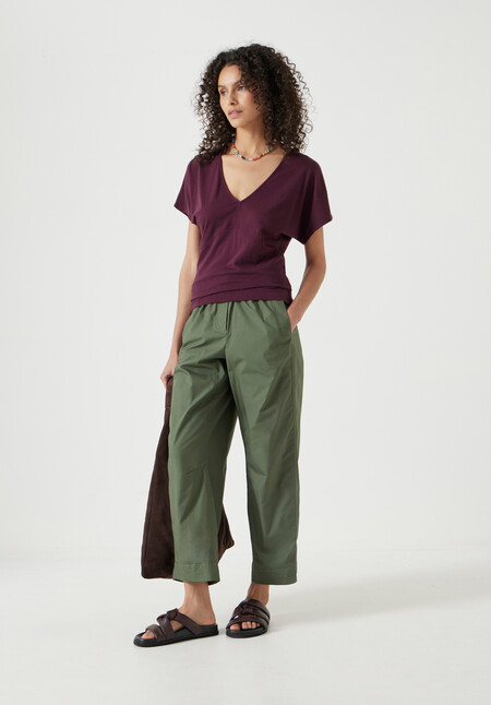Grown On Sleeve V Neck T-Shirt