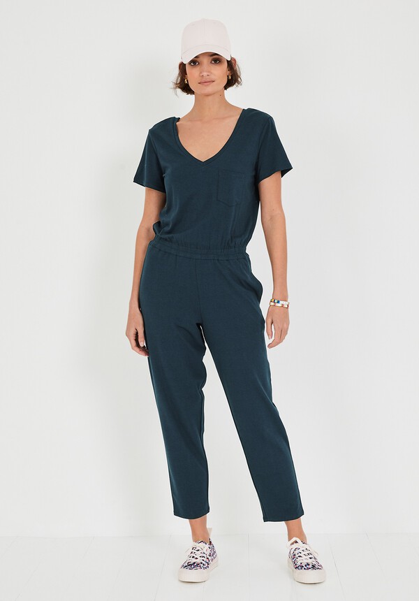 V-Neck Jersey Jumpsuit