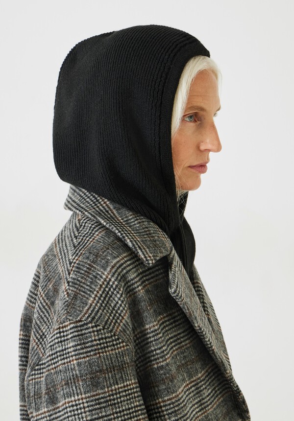 Rib Knitted Hood