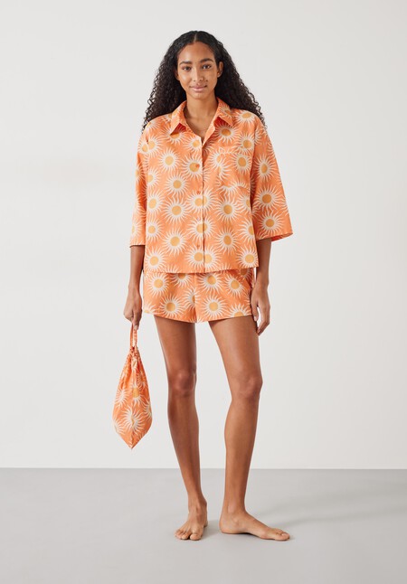 Jaylin Boxy Fit Shirt Pyjama Set