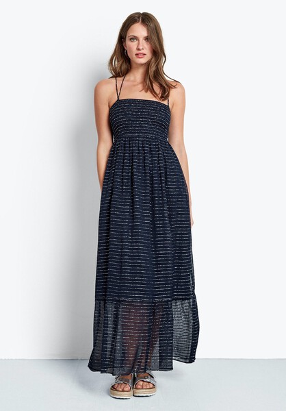 Metallic Shirred Dress