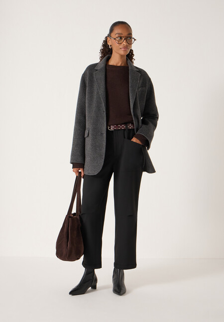 Cordi Barrel Leg Tailored Trousers