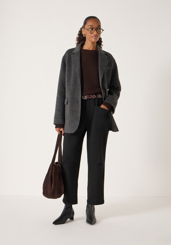 Cordi Barrel Leg Tailored Trousers