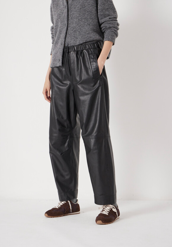 Leather Jack Barrel Trousers