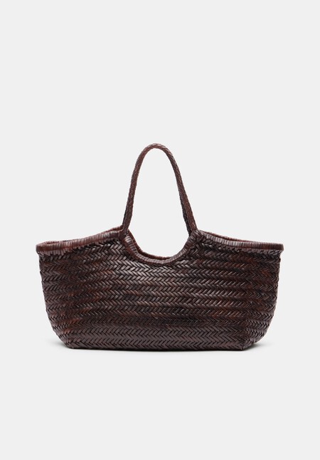 Kikapu Leather Weave Tote Bag