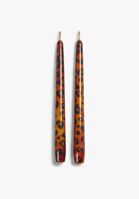 Anna and Nina - Leopard Candles Set Of Two