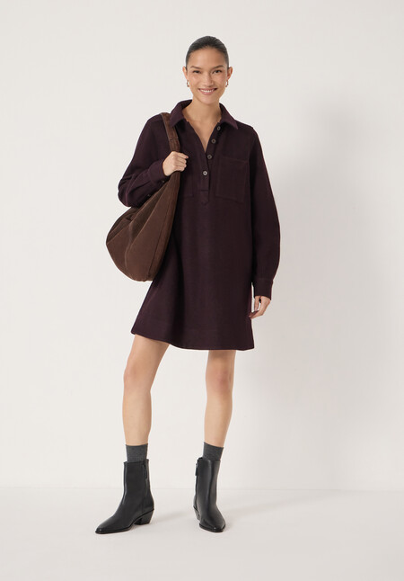 Maeve Polo Boiled Wool Dress