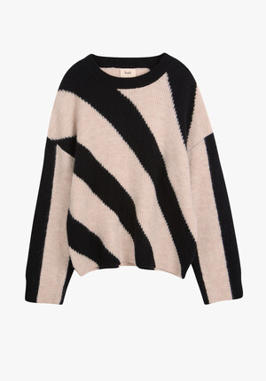 Georgie Diagonal Stripe Wool Blend Jumper