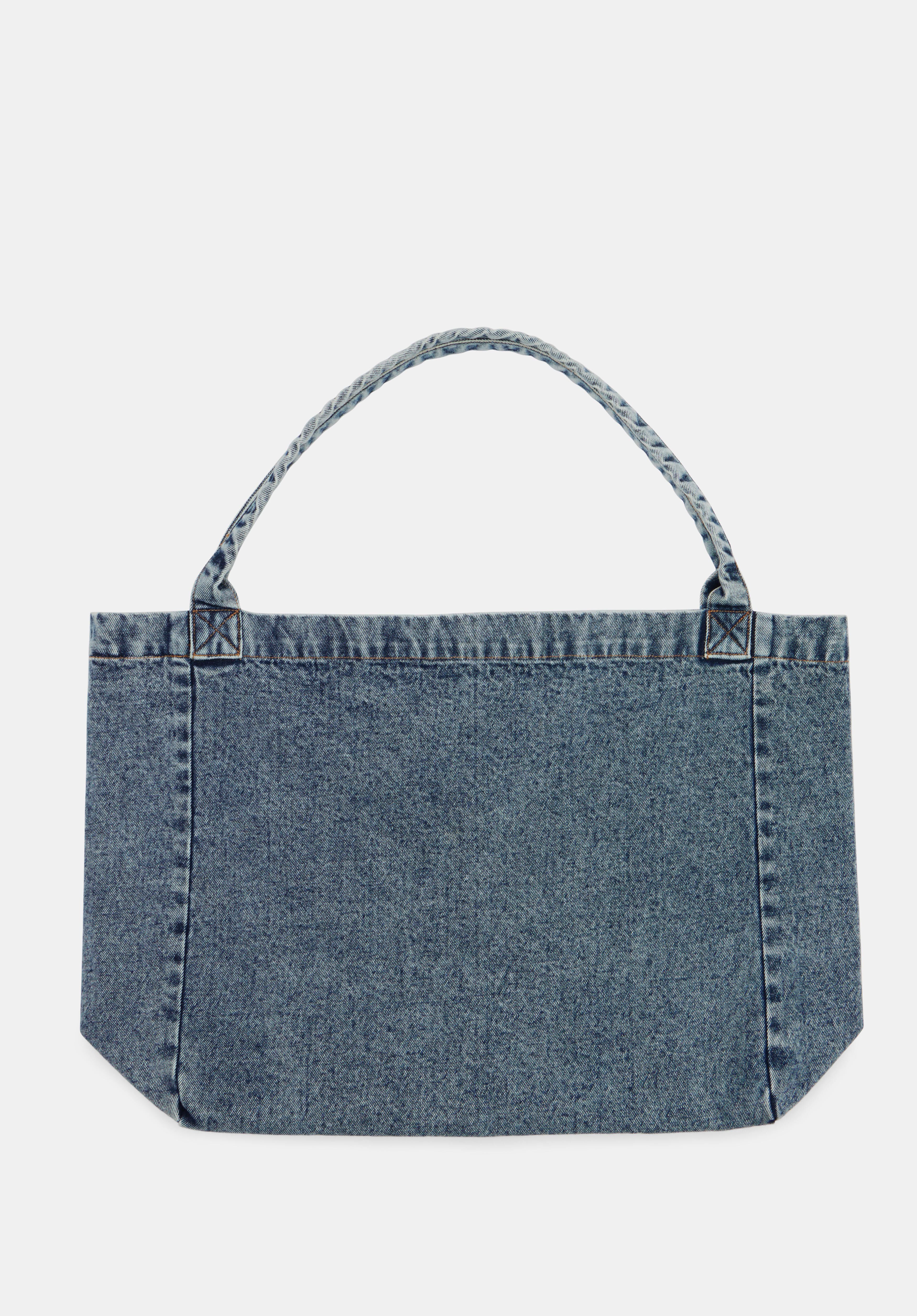 Britney Denim Tote Bag Blue Denim hush