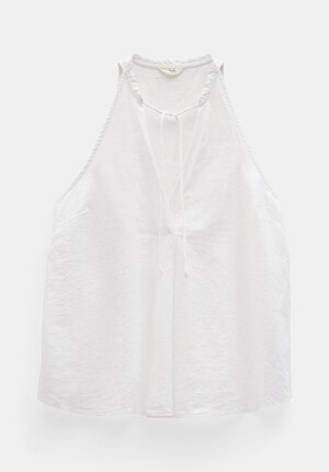 Tia Relaxed Halter Linen Cami