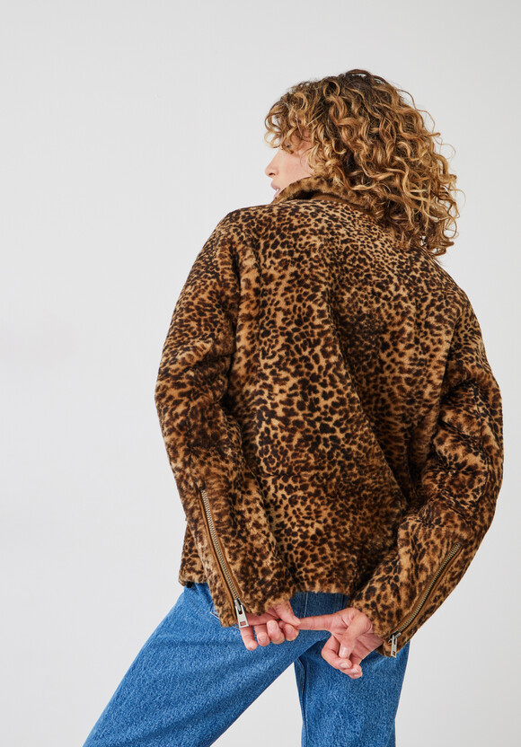 Leopard Shearling Jacket