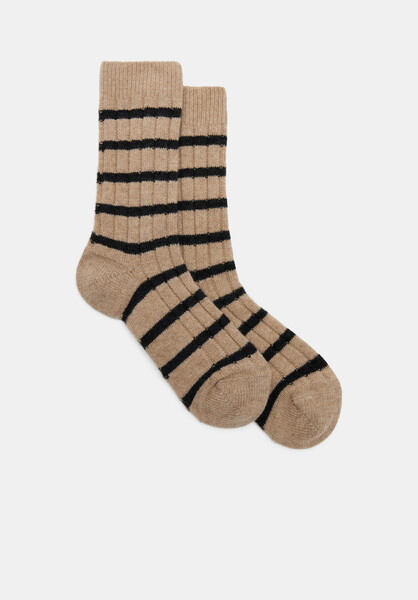 Wool Blend Stripe Socks