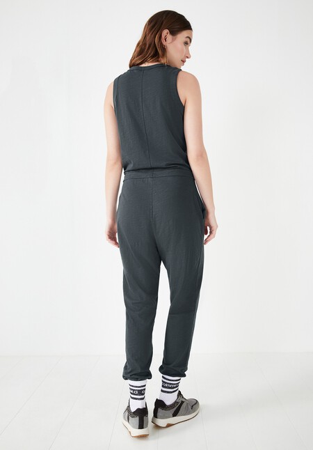 Button Through Jersey Jumpsuit