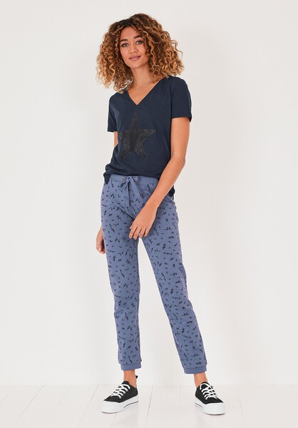 Glitter Star V-Neck T-Shirt