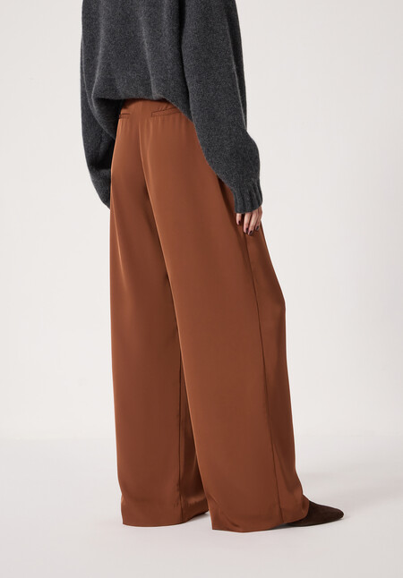 Lya Satin Twill Wide Leg Trousers