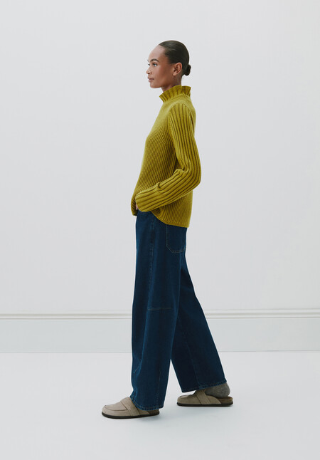 Kiley Wool Blend Frill Trim Jumper